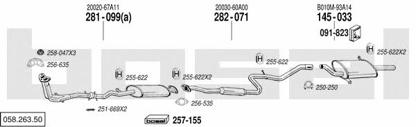 Bosal 058.263.50 Exhaust system 05826350