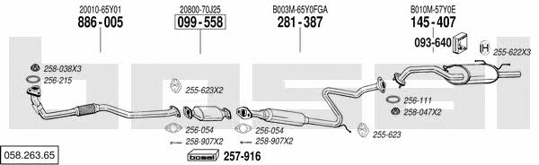 Bosal 058.263.65 Exhaust system 05826365