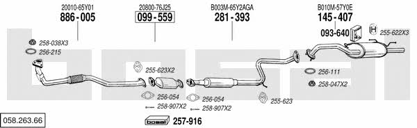 Bosal 058.263.66 Exhaust system 05826366