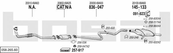 Bosal 058.265.60 Exhaust system 05826560