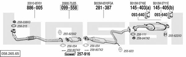 Bosal 058.265.65 Exhaust system 05826565
