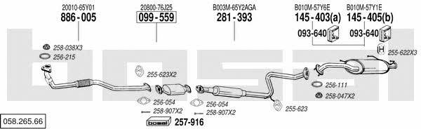  058.265.66 Exhaust system 05826566