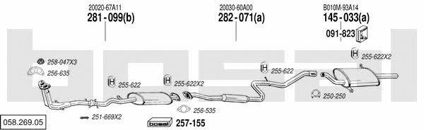  058.269.05 Exhaust system 05826905