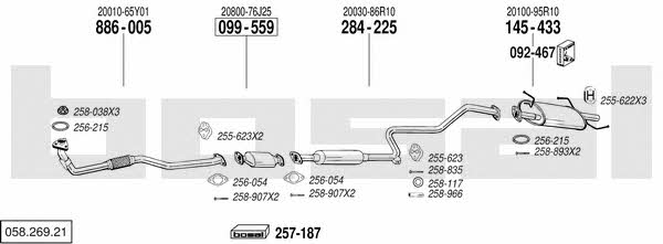 Bosal 058.269.21 Exhaust system 05826921
