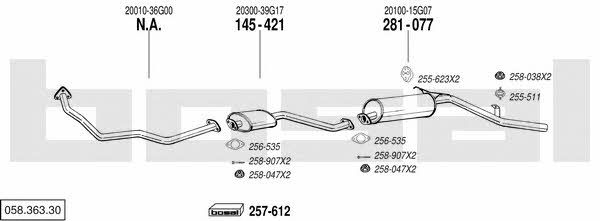 05836330 Bosal Exhaust system