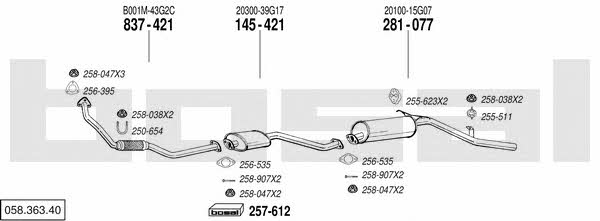 05836340 Bosal Exhaust system