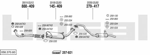  058.370.60 Exhaust system 05837060