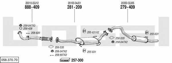 05837070 Bosal Exhaust system