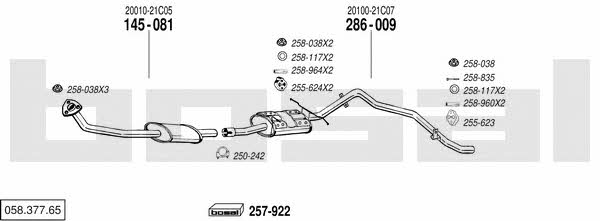  058.377.65 Exhaust system 05837765