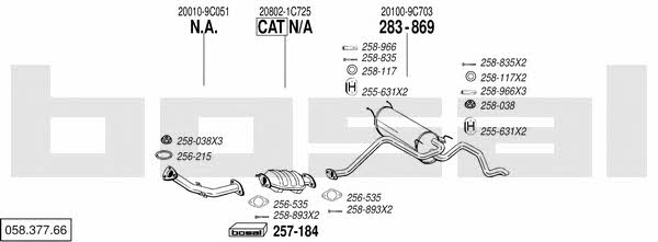  058.377.66 Exhaust system 05837766