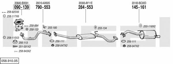  058.910.05 Exhaust system 05891005