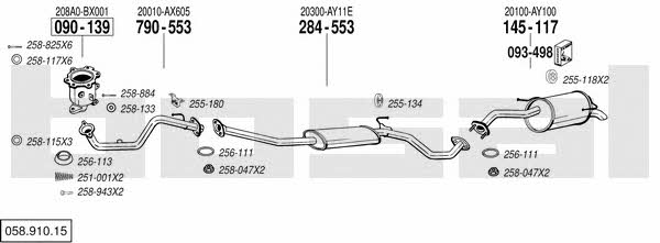  058.910.15 Exhaust system 05891015