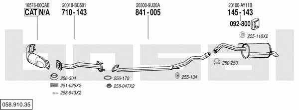 Bosal 058.910.35 Exhaust system 05891035