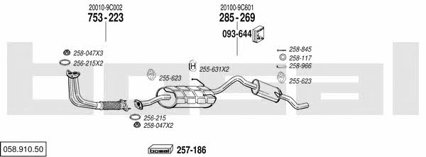  058.910.50 Exhaust system 05891050