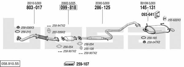  058.910.55 Exhaust system 05891055
