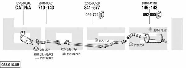 Bosal 058.910.85 Exhaust system 05891085
