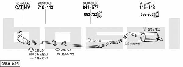 058.910.95 Exhaust system 05891095