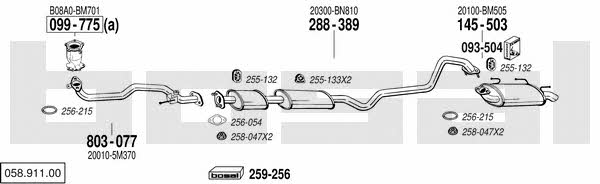 Bosal 058.911.00 Exhaust system 05891100