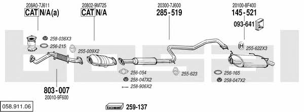 Bosal 058.911.06 Exhaust system 05891106