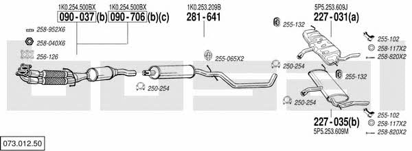07301250 Bosal Exhaust system