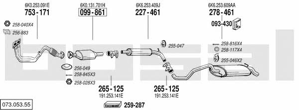 Bosal 073.053.55 Exhaust system 07305355