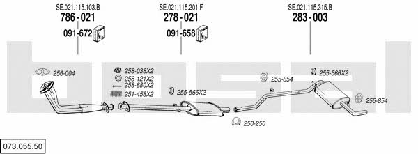 073.055.50 Exhaust system 07305550
