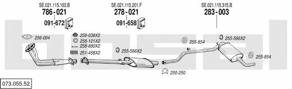  073.055.52 Exhaust system 07305552