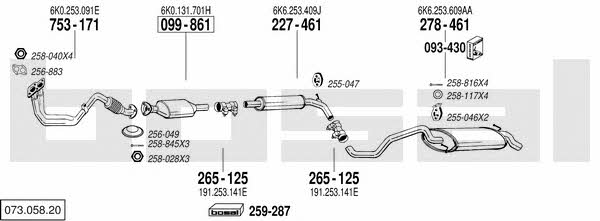 Bosal 073.058.20 Exhaust system 07305820