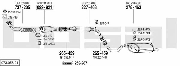 07305821 Bosal Exhaust system