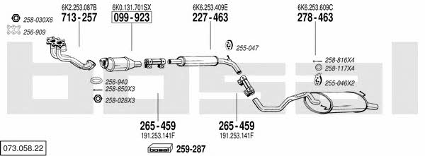 07305822 Bosal Exhaust system