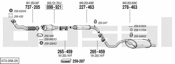07305825 Bosal Exhaust system