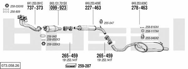 07305826 Bosal Exhaust system
