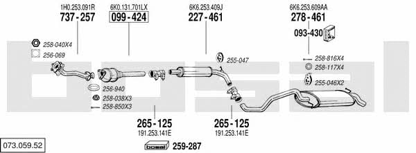 Bosal 073.059.52 Exhaust system 07305952