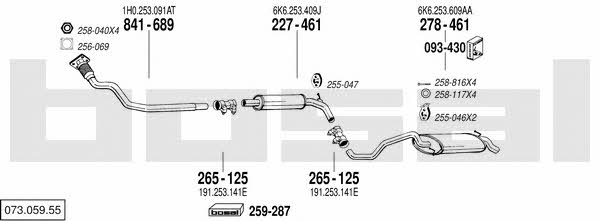  073.059.55 Exhaust system 07305955