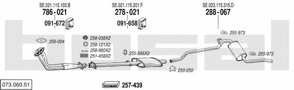  073.060.51 Exhaust system 07306051