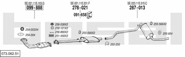  073.062.51 Exhaust system 07306251