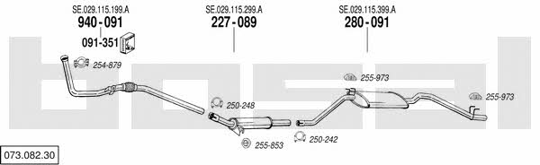  073.082.30 Exhaust system 07308230