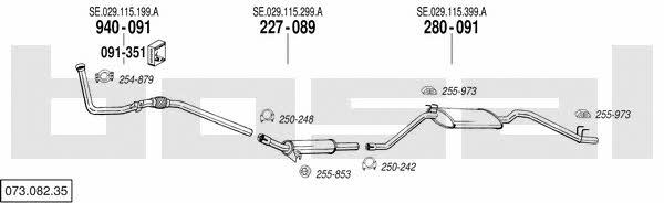  073.082.35 Exhaust system 07308235