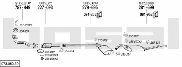 Bosal 073.082.39 Exhaust system 07308239