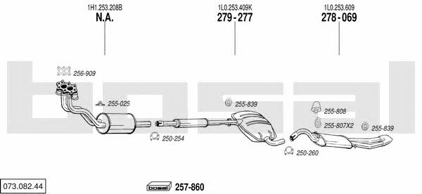 Bosal 073.082.44 Exhaust system 07308244