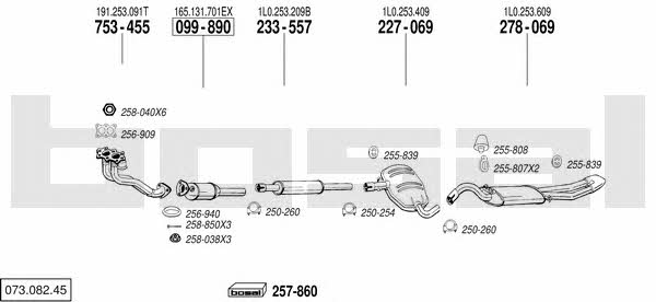  073.082.45 Exhaust system 07308245