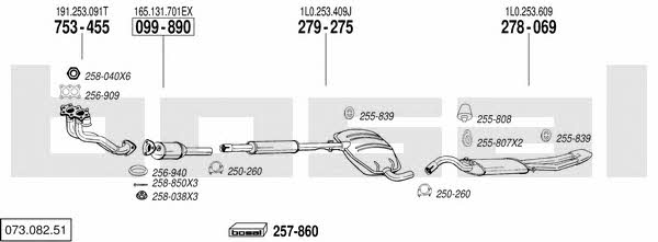 Bosal 073.082.51 Exhaust system 07308251