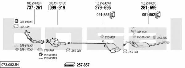 Bosal 073.082.54 Exhaust system 07308254