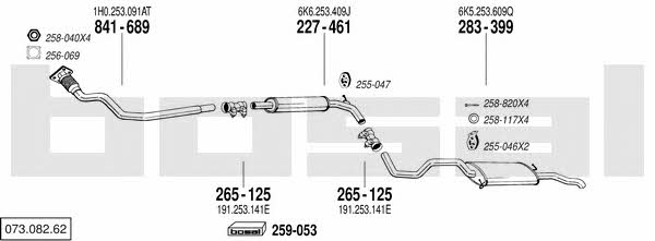 07308262 Bosal Exhaust system