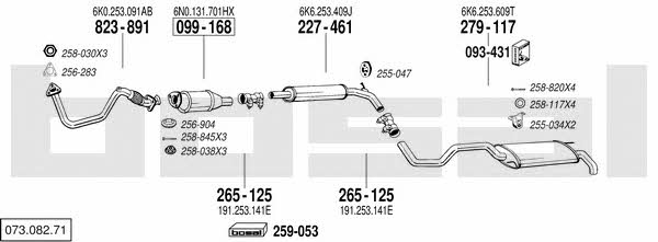  073.082.71 Exhaust system 07308271