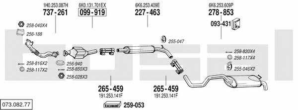 07308277 Bosal Exhaust system
