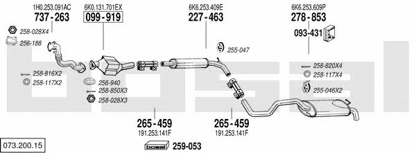 07320015 Bosal Exhaust system