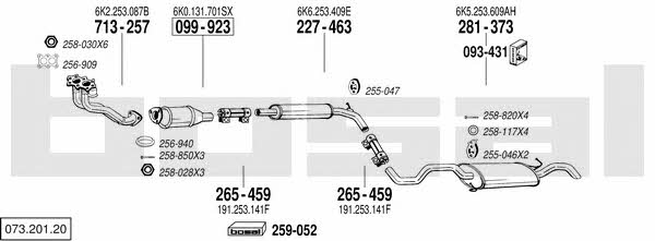 Bosal 073.201.20 Exhaust system 07320120