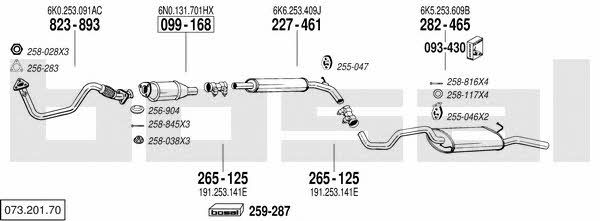  073.201.70 Exhaust system 07320170