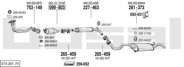 Bosal 073.201.75 Exhaust system 07320175